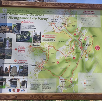 Circuit des 4 communes depuis Ambronay