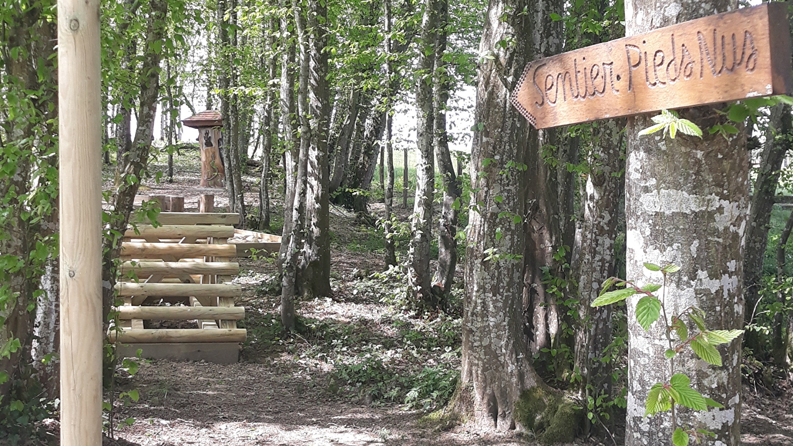 Sentier pieds-nus