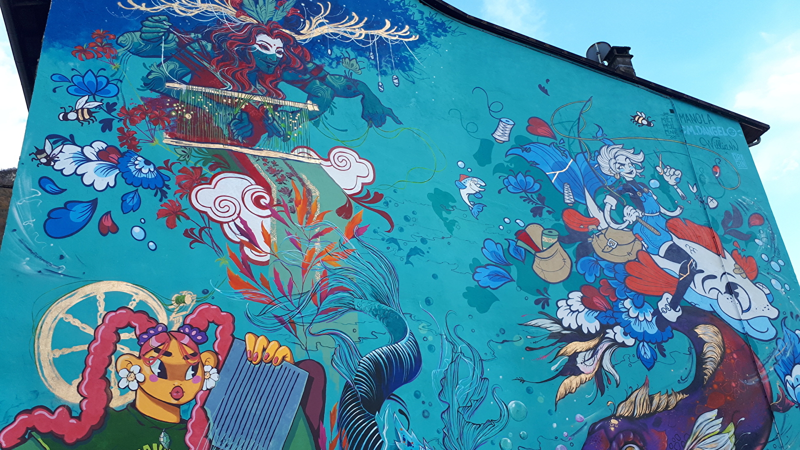 Circuit street-art : fresques murales de Tenay